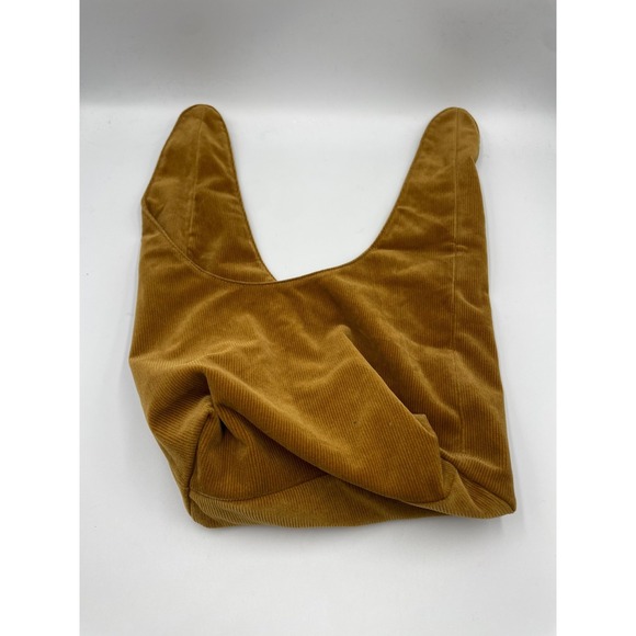 Merit Beauty Signature Cosmetic Makeup Bag Brown Corduroy Tie-Top Pouch NWT - Picture 2 of 11